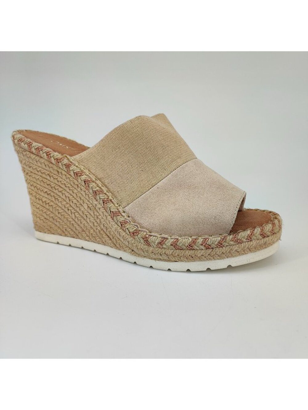 Toms Monica Women's Size 9 US Sandals Canvas Tan Platform Mule 10016386